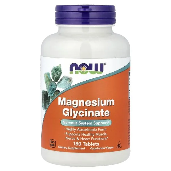 جليسينات المغنيسيوم،  Magnesium Glycinate180 قرصًا 100 ملجم