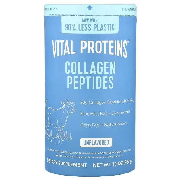 فيتال بروتينز‏, بيبتيدات الكولاجين Collagen Peptides ، خالٍ من النكهات، 10 أونصة
